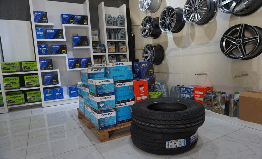 Car Tyre and Battery Shop in Dubai